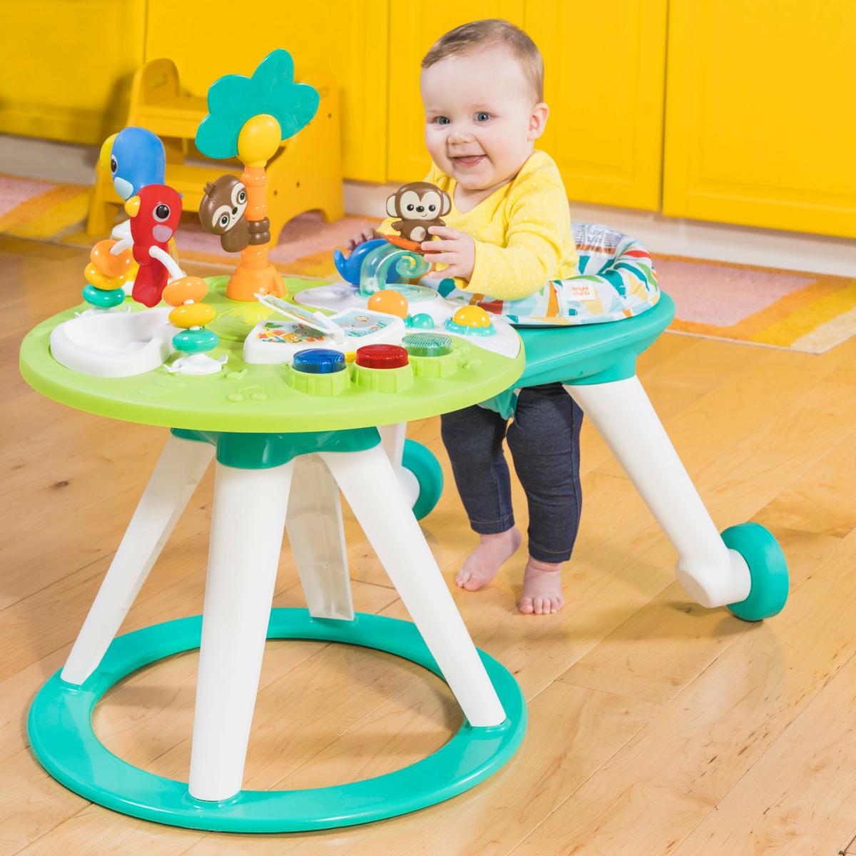 Activity Centers & Jumpers |   Around We Go 2-In-1 Walk-Around Activity Center & Table, Tropic Cool Toys & Play Activity Centers & Jumpers