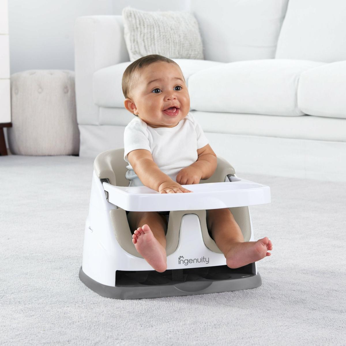 Booster Seats |   Baby Base 2-In-1 Booster Feeding And Floor Seat, Cashmere Booster Seats Booster Seats