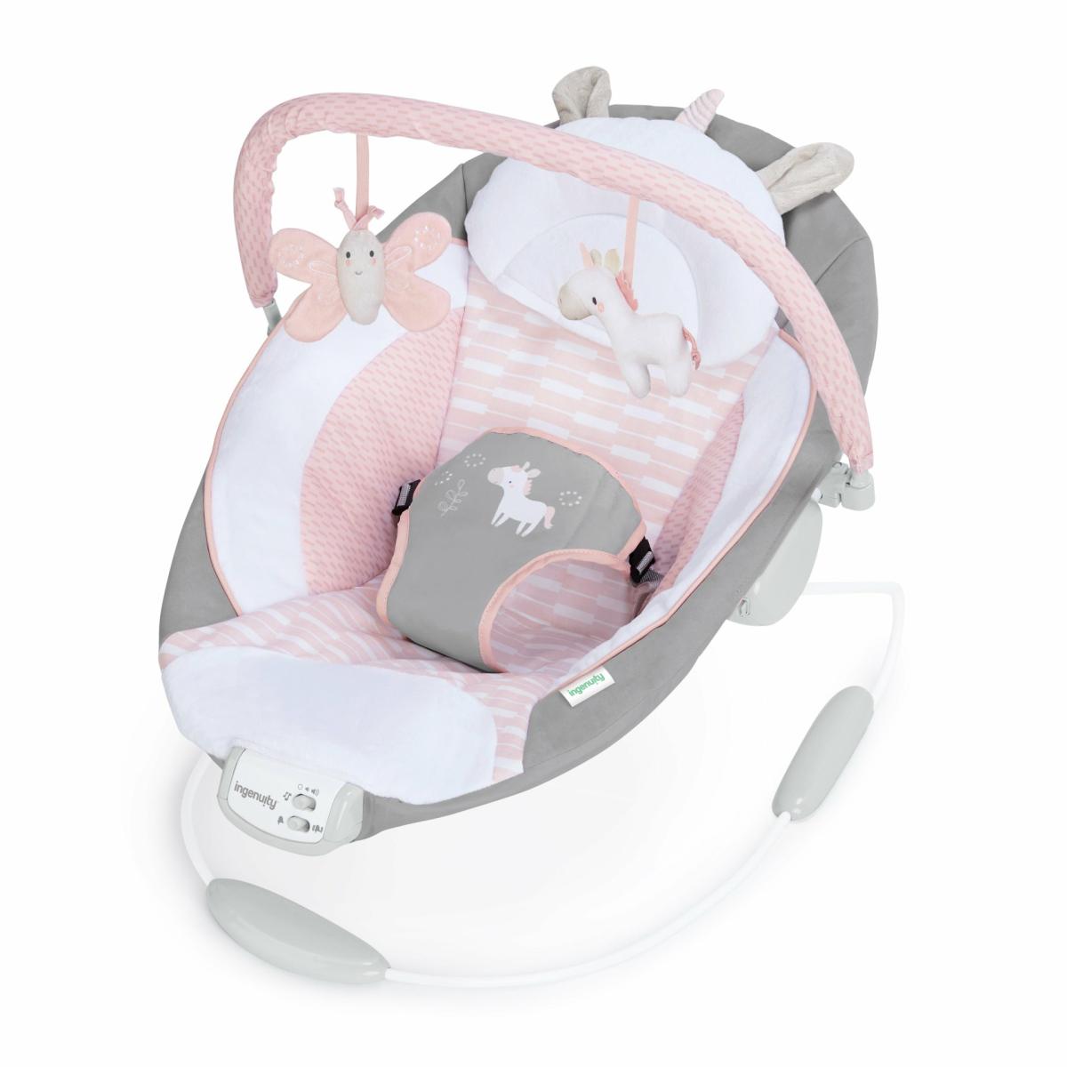 Bouncers & Rockers |   Soothing Baby Bouncer With Vibrating Infant Seat, Flora The Unicorn Nursery Bouncers & Rockers