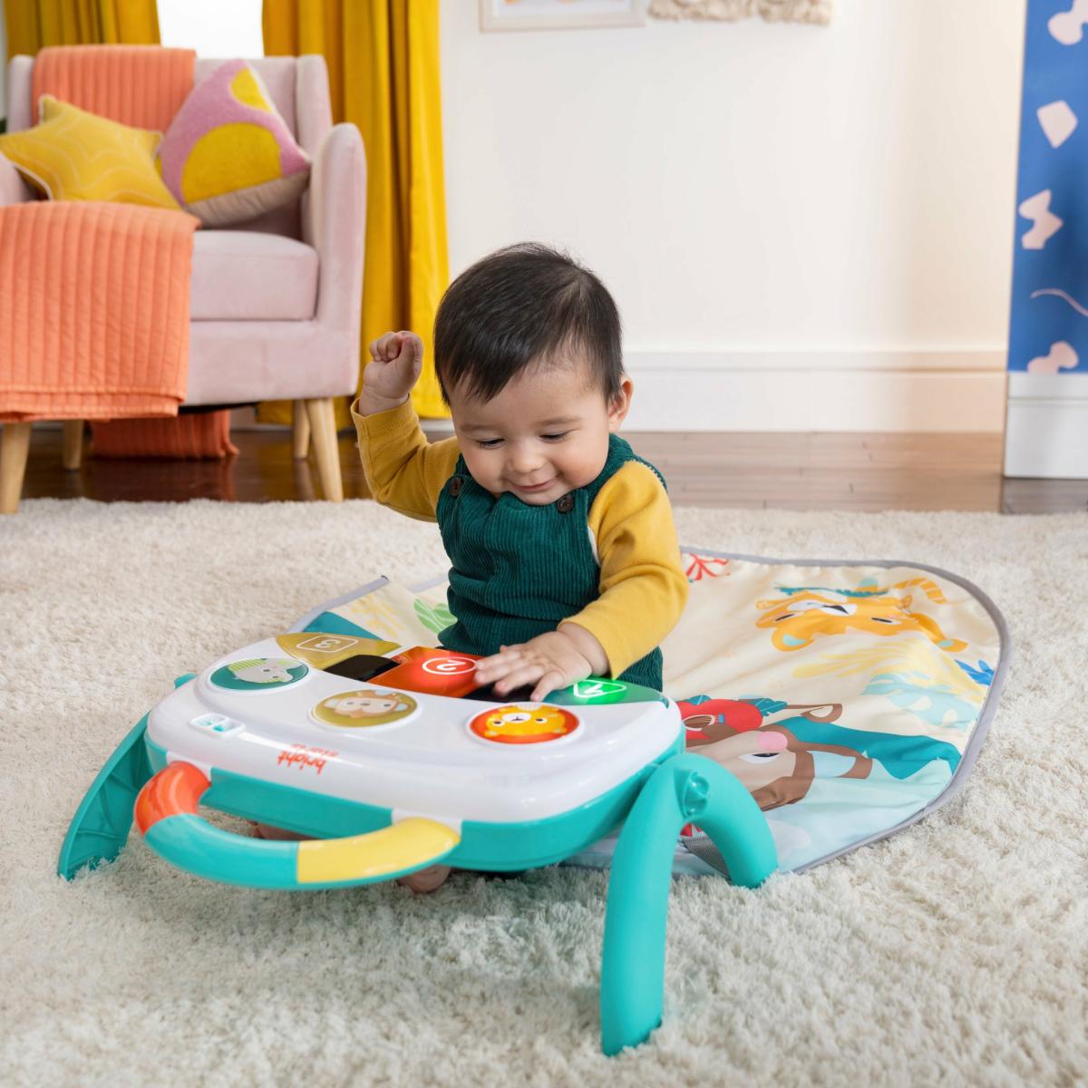 Play Gyms & Mats |   4-In-1 Groovin Kicks Piano & Drum Baby Play Gym, Tropical Safari Play Gyms & Mats Play Gyms & Mats