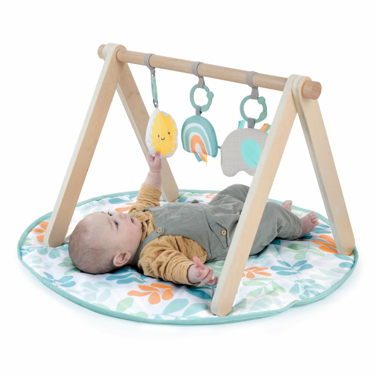 Play Gyms & Mats |   Ity By Sun Valley Wooden Toy Arch & Play Mat, A-Frame Bar With 3 Toys, 0-36 Months Play Gyms & Mats Play Gyms & Mats