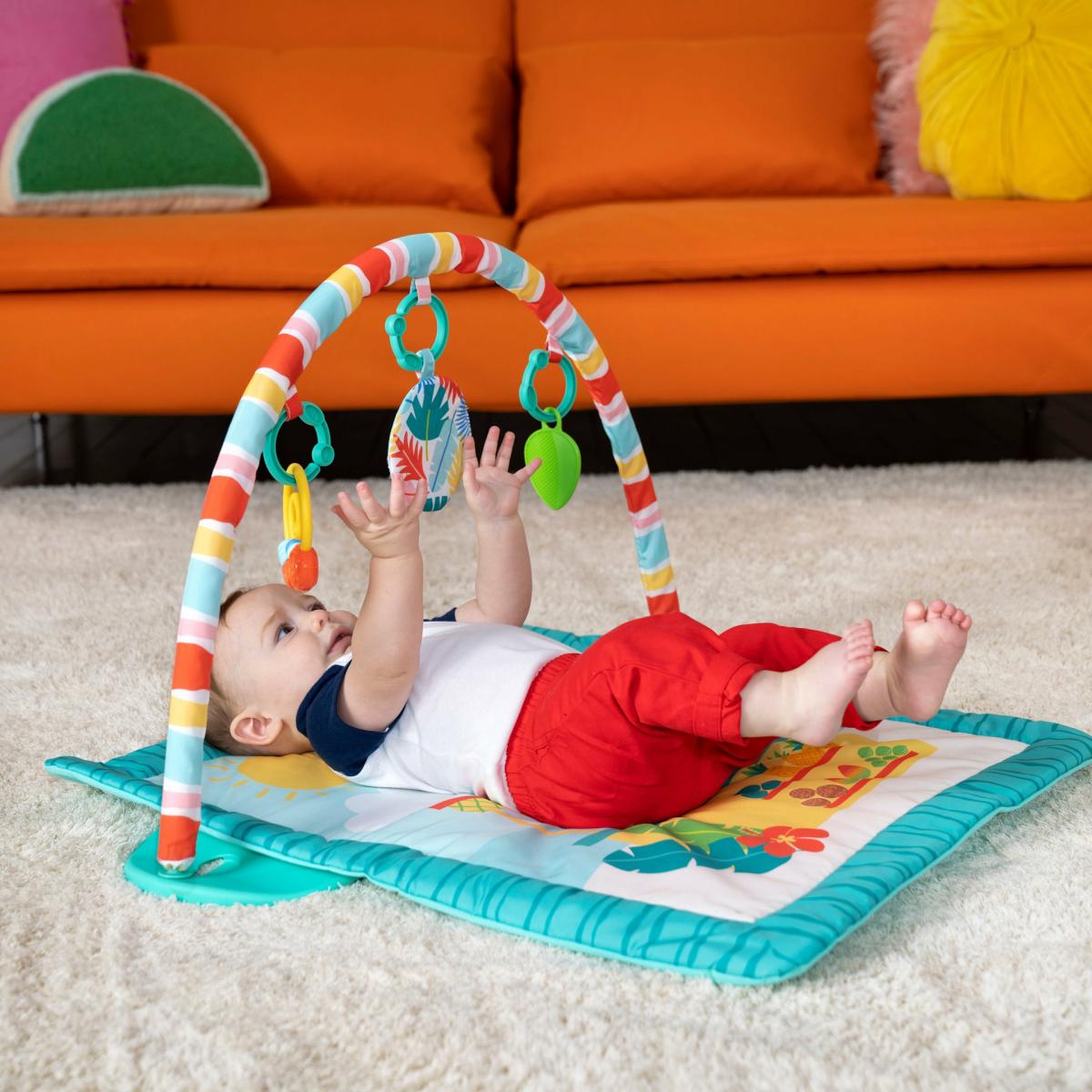 Play Gyms & Mats |   Tiki Toy Bar Baby Activity Gym & Tummy Time Mat, Newborn To 3 Years Play Gyms & Mats Play Gyms & Mats