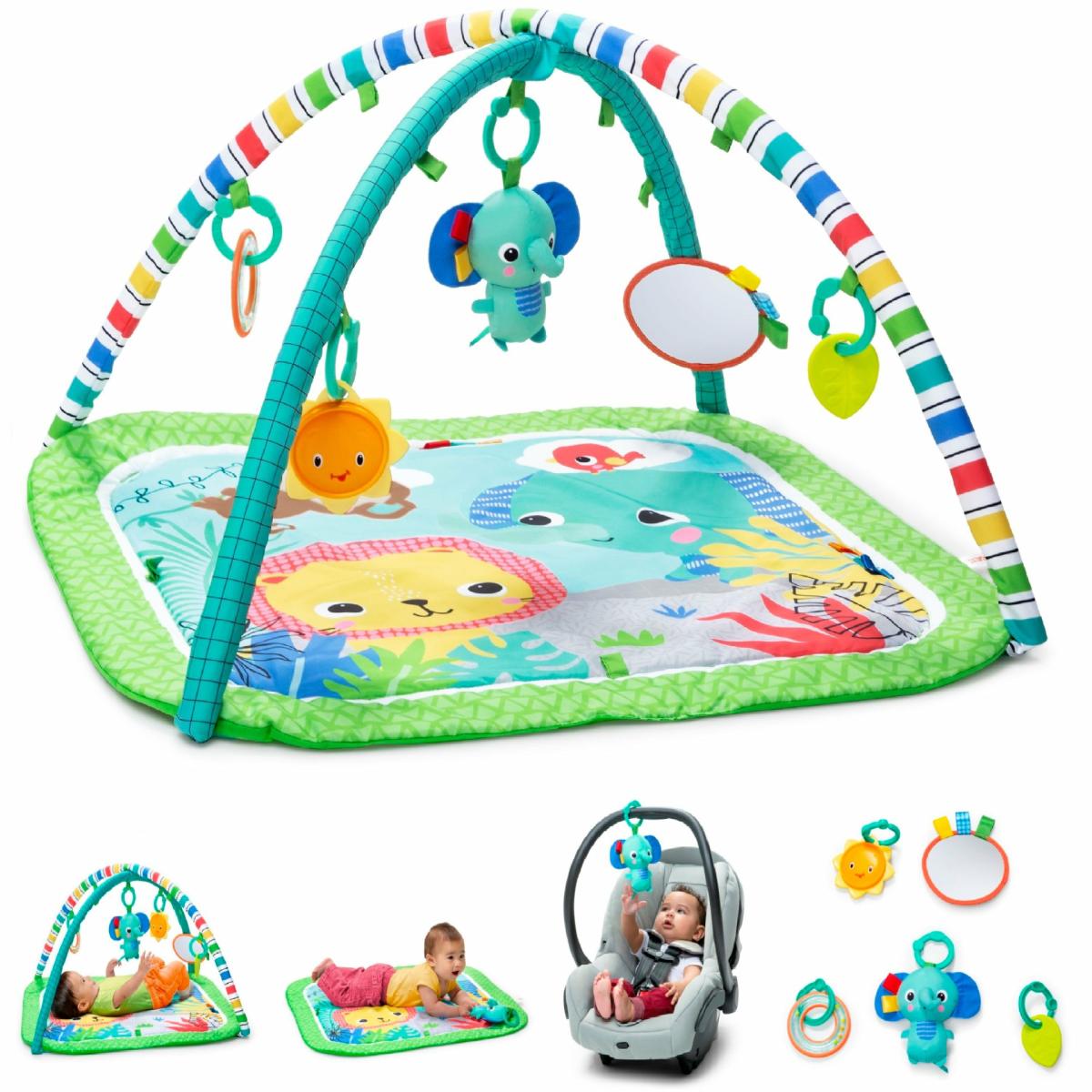 Play Gyms & Mats |   Wild Wiggles Baby Activity Gym & Machine-Washable Play Mat, Green Play Gyms & Mats Play Gyms & Mats