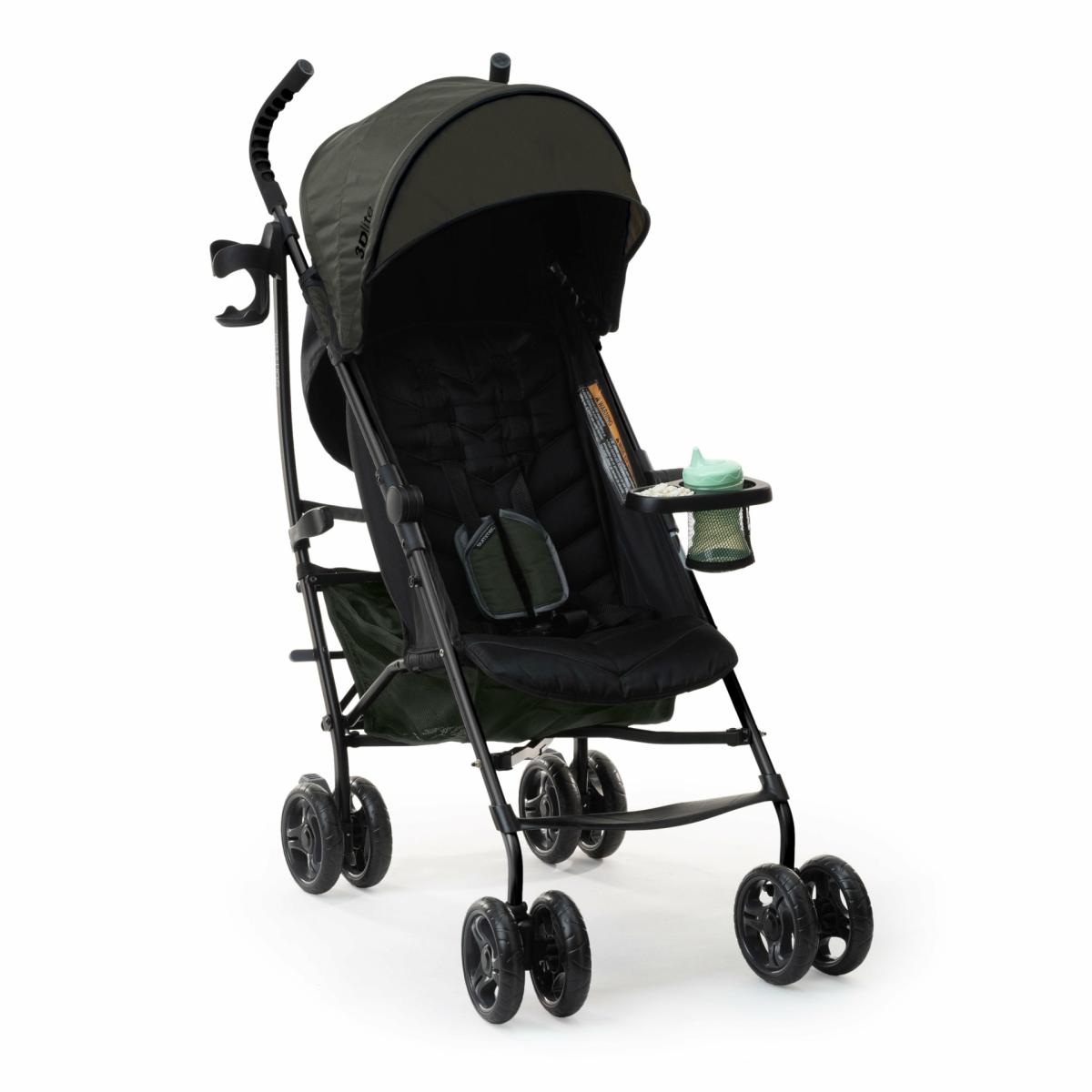 Strollers |   3Dlite Convenience Stroller – Black – Green Gear & Mealtime Strollers