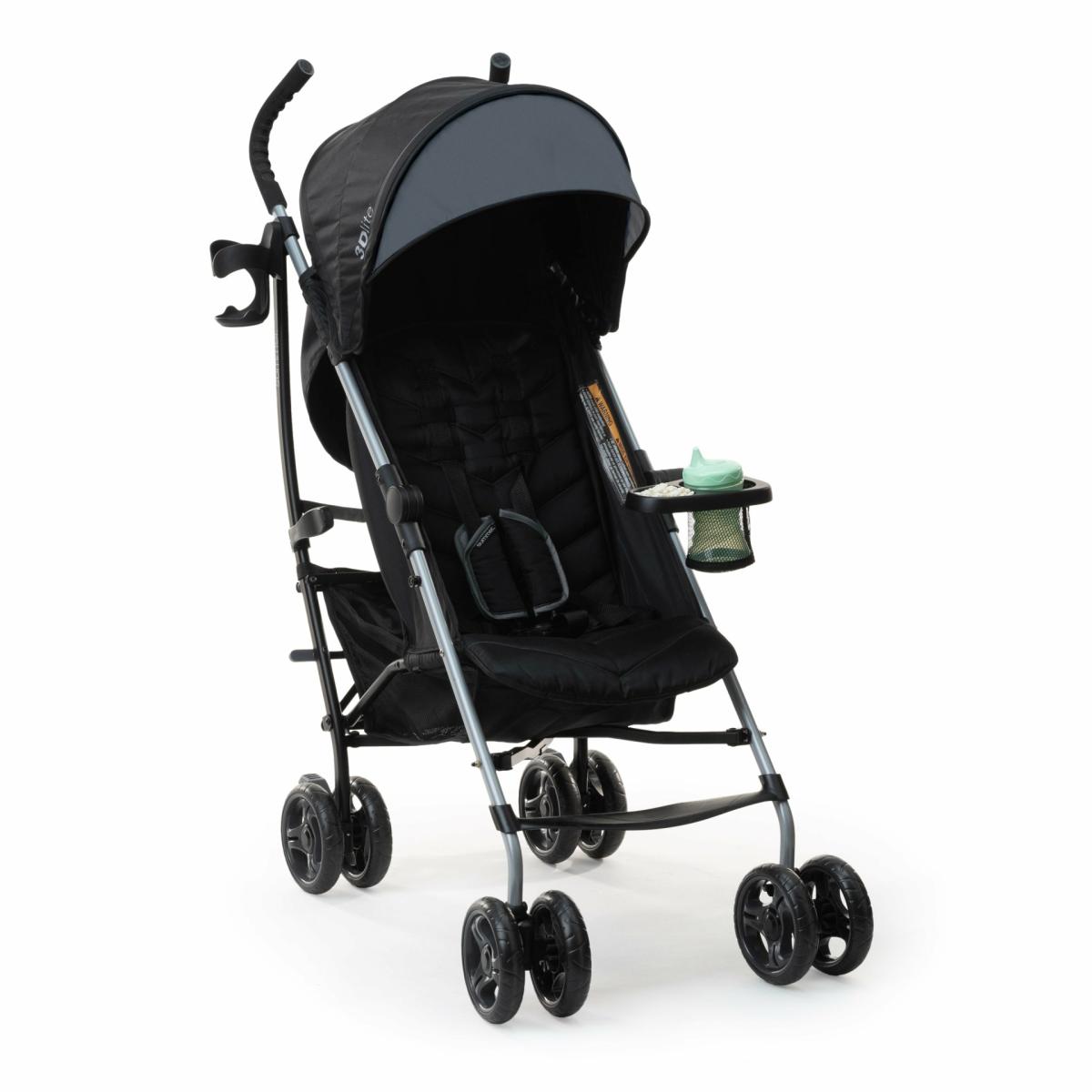 Strollers |   Summer By 3Dlite Convenience Stroller – Black – Silver Gear & Mealtime Strollers