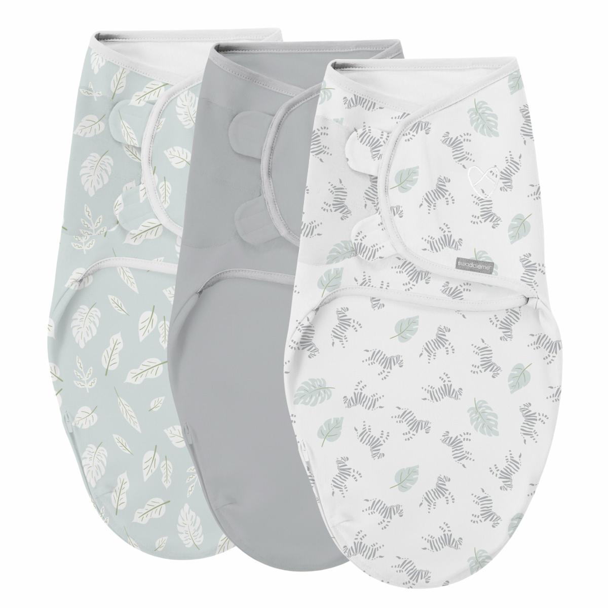 Swaddles |   Easy Change Swaddle, Size Sm, 0-3 Months, 3Pk (Botanical Jungle) Nursery Swaddles