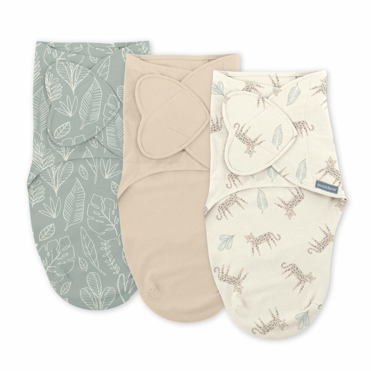 Swaddles |   Monogram Collection Swaddle,  Size Sm, 0-3 Months, 3Pk – Born Free Nursery Swaddles