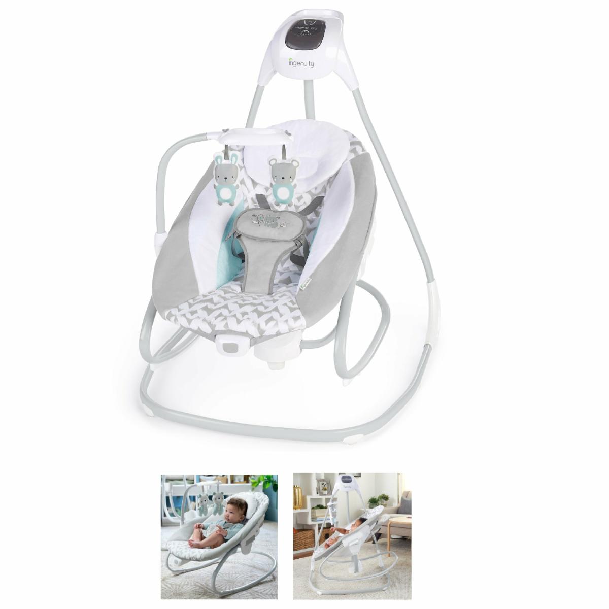 Swings |   2-In-1 Multi-Direction Compact Vibrating Baby Swing & Rocker, Raylan Nursery Swings