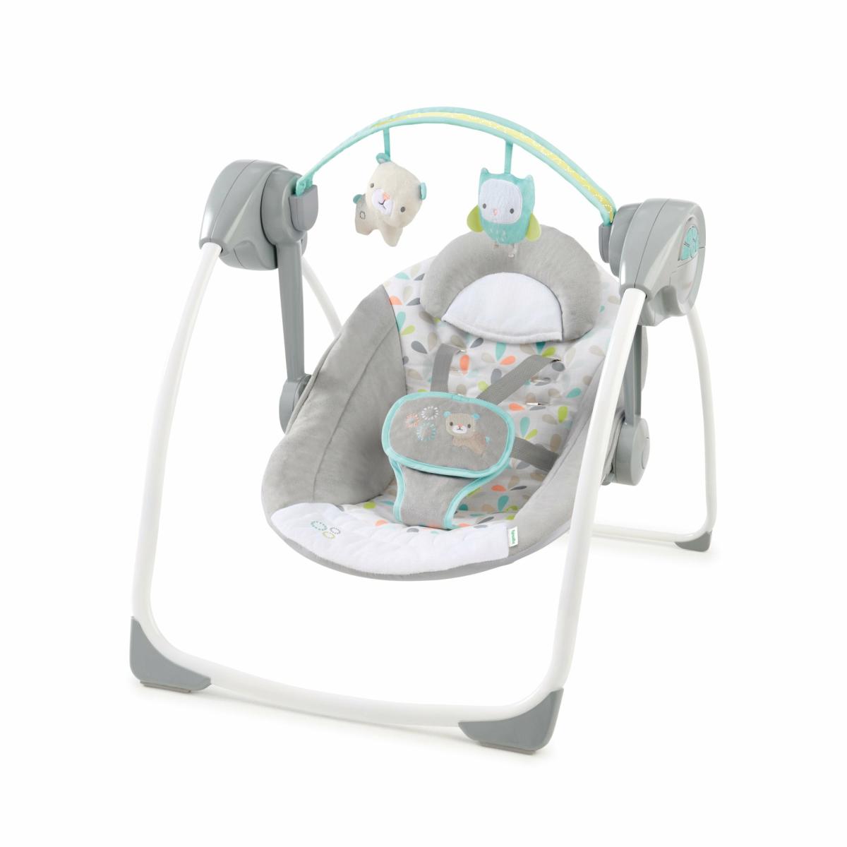 Swings |   Comfort 2 Go Compact Portable Baby Swing, Fanciful Forest Nursery Swings