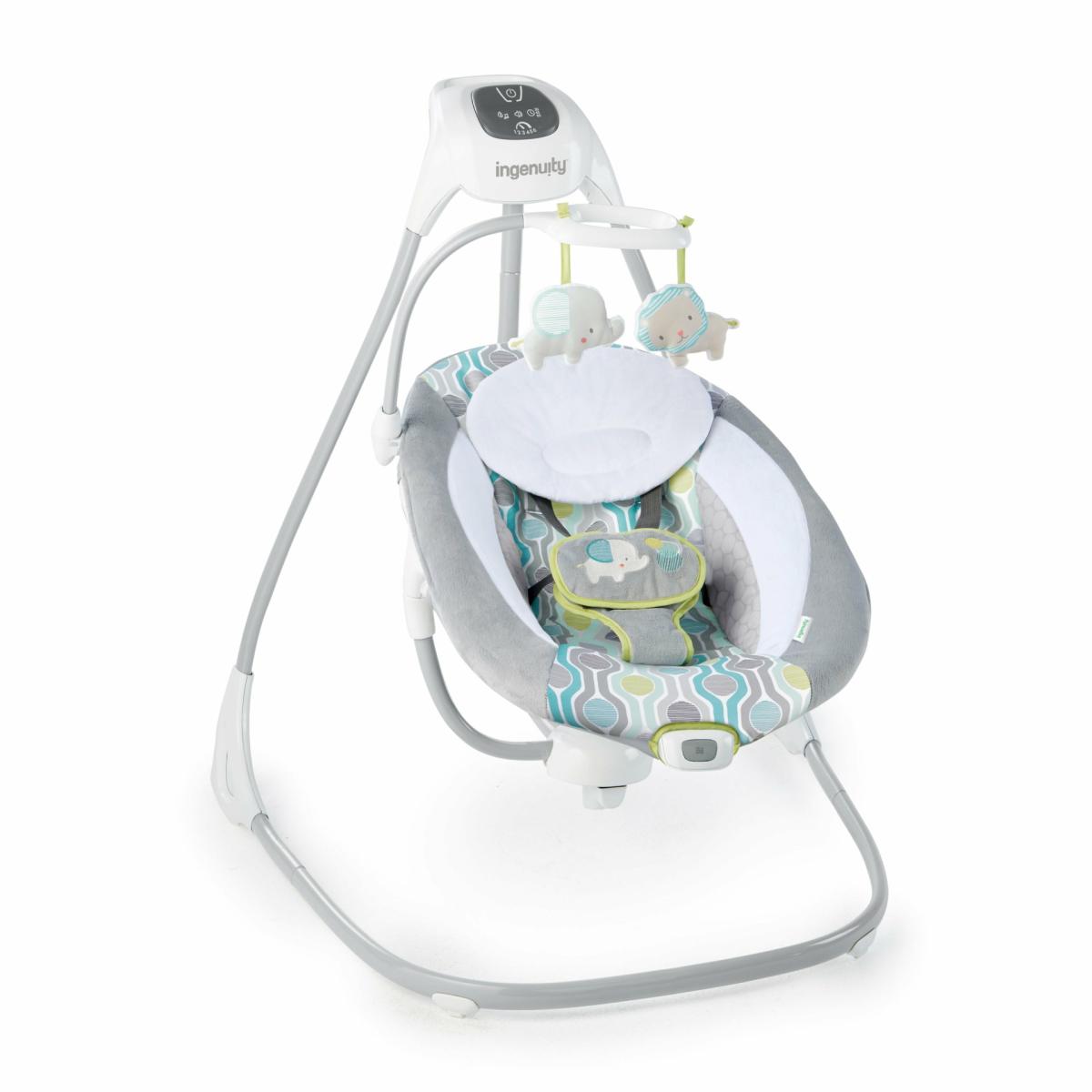 Swings |   Simplecomfort Multi-Direction Compact Vibrating Baby Swing, Everston Nursery Swings