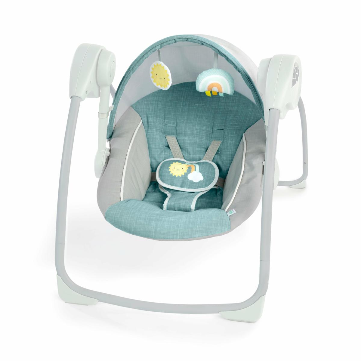 Swings |   Sun Valley Canopy Portable Swing- Teal Nursery Swings