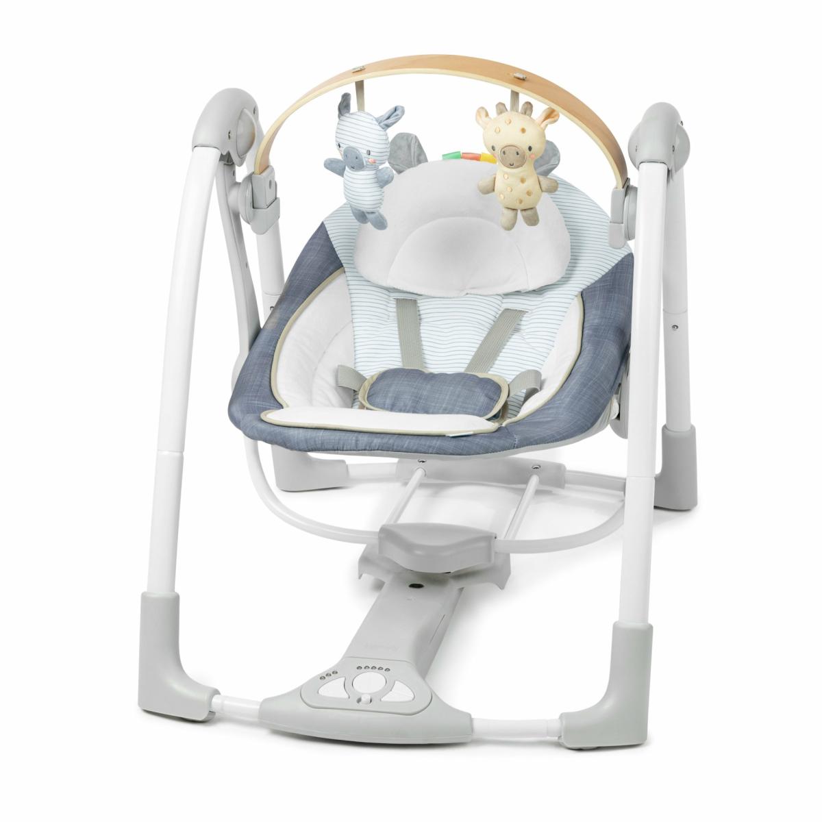 Swings |   Swing ‘N Go Portable Swing – Chambray Nursery Swings