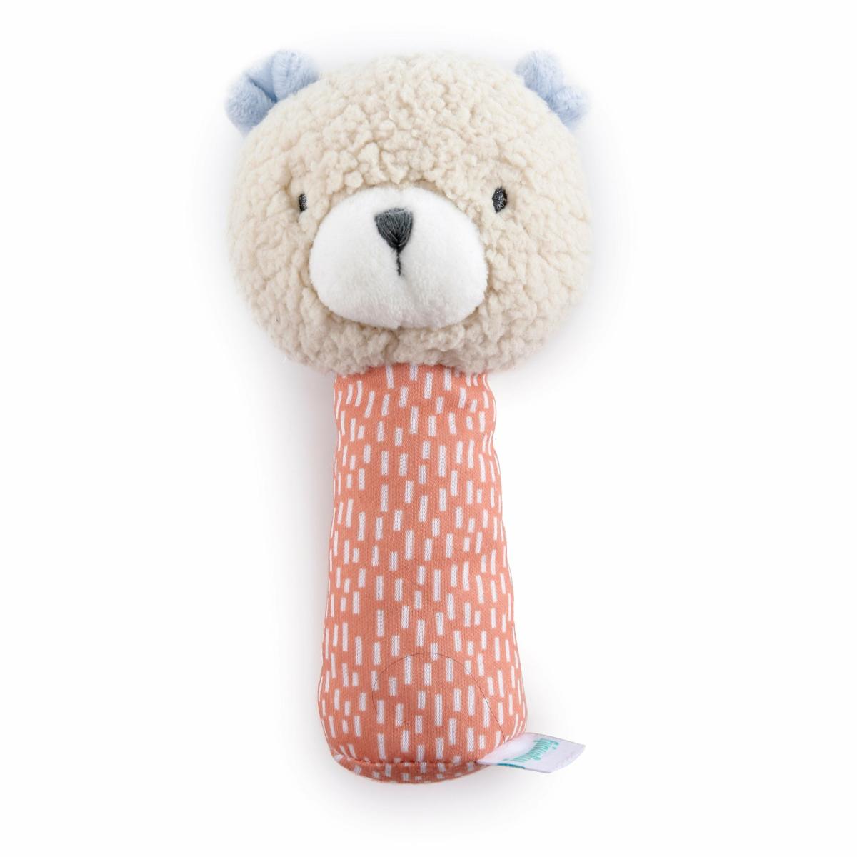 Toys |   Premium Soft Plush Handheld Rattle, Nate The Teddy Bear Toys Toys