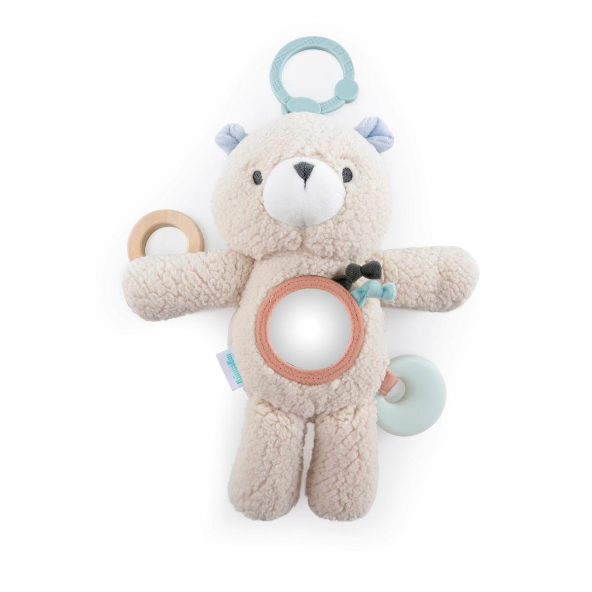 Toys |   Premium Soft Plush & Wood Activity Toy Teether, Nate The Teddy Bear Toys Toys